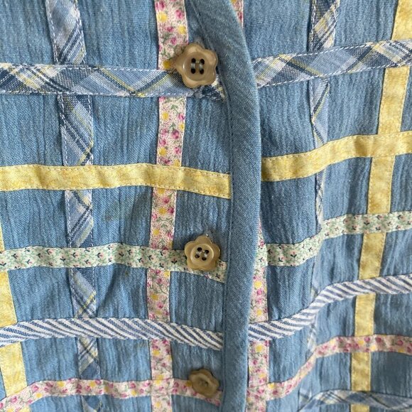 Amazing and Unique Vintage 90s Quilted Basket Weave Vest by NAPA VALLEY Size M - Picture 3 of 4